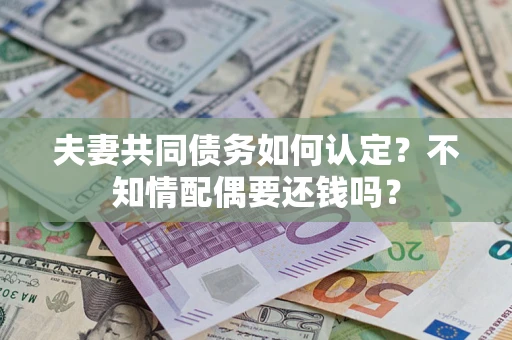 北京夫妻共同债务如何认定？不知情配偶要还钱吗？