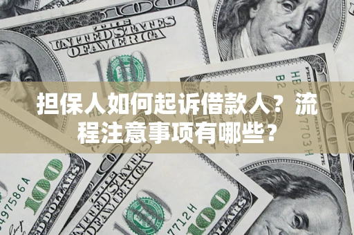北京担保人如何起诉借款人？流程注意事项有哪些？